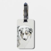 Australian Shepherd Painting - Original Dog Art Gepäckanhänger (Rückseite vertikal)