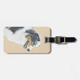 Australian Shepherd Painting - Original Dog Art Gepäckanhänger