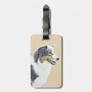 Australian Shepherd Painting - Original Dog Art Gepäckanhänger