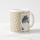 Australian Shepherd Painting - Original Dog Art Jumbo-Tasse (Vorderseite Rechts)