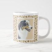 Australian Shepherd Painting - Original Dog Art Jumbo-Tasse (Rechts)