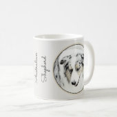 Australian Shepherd Painting - Original Dog Art Kaffeetasse (VorderseiteRechts)