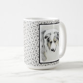Australian Shepherd Painting - Original Dog Art Kaffeetasse (VorderseiteRechts)