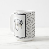 Australian Shepherd Painting - Original Dog Art Kaffeetasse (Vorderseite Links)