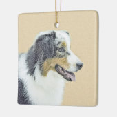 Australian Shepherd Painting - Original Dog Art Keramikornament (Links)
