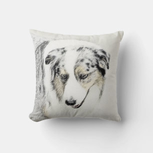 Australian Shepherd Painting - Original Dog Art Kissen