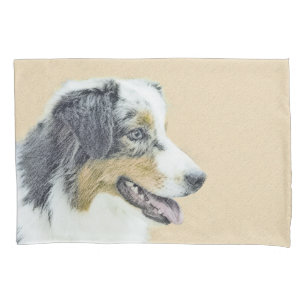 Australian Shepherd Painting - Original Dog Art Kissenbezug