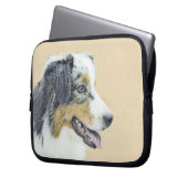 Australian Shepherd Painting - Original Dog Art Laptopschutzhülle (Vorderseite Links)