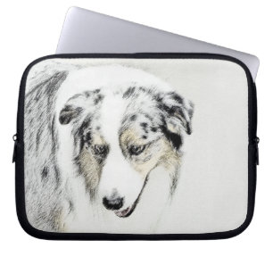 Australian Shepherd Painting - Original Dog Art Laptopschutzhülle