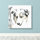 Australian Shepherd Painting - Original Dog Art Leinwanddruck (Insitu (Holzboden))