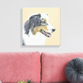 Australian Shepherd Painting - Original Dog Art Leinwanddruck (Insitu (Wohnzimmer))