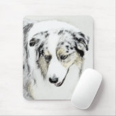 Australian Shepherd Painting - Original Dog Art Mousepad (Mit Mouse)