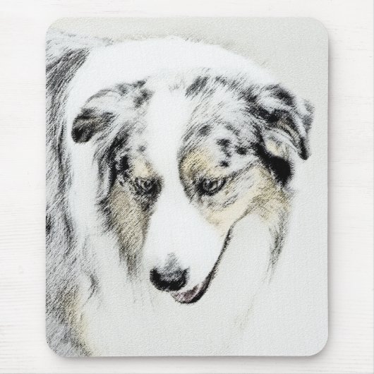 Australian Shepherd Painting - Original Dog Art Mousepad (Vorne)