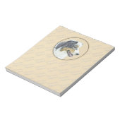 Australian Shepherd Painting - Original Dog Art Notizblock (Rotiert)