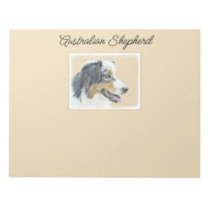 Australian Shepherd Painting - Original Dog Art Notizblock