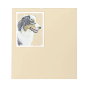 Australian Shepherd Painting - Original Dog Art Notizblock
