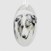 Australian Shepherd Painting - Original Dog Art Ornament (Vorderseite)
