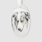 Australian Shepherd Painting - Original Dog Art Ornament (Vorderseite)
