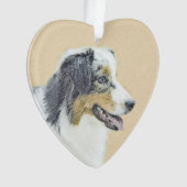 Australian Shepherd Painting - Original Dog Art Ornament (Vorderseite)