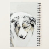 Australian Shepherd Painting - Original Dog Art Planer (Rückseite)