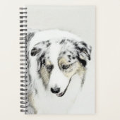 Australian Shepherd Painting - Original Dog Art Planer (Vorderseite)