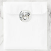 Australian Shepherd Painting - Original Dog Art Runder Aufkleber (Tasche)