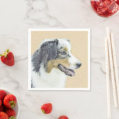 Australian Shepherd Painting - Original Dog Art Serviette (Beispiel)