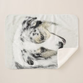 Australian Shepherd Painting - Original Dog Art Sherpadecke (Vorderseite (Horizontal))