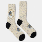 Australian Shepherd Painting - Original Dog Art Socken (Rechts)