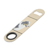 Australian Shepherd Painting - Original Dog Art Speed Flaschenöffner (Vorderseite Schrägansicht)