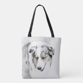 Australian Shepherd Painting - Original Dog Art Tasche (Rückseite)