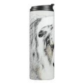Australian Shepherd Painting - Original Dog Art Thermosbecher (Nach links gedreht)