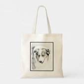Australian Shepherd Painting - Original Dog Art Tragetasche (Rückseite)