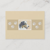 Australian Shepherd Painting - Original Dog Art Visitenkarte (Rückseite)