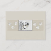 Australian Shepherd Painting - Original Dog Art Visitenkarte (Rückseite)