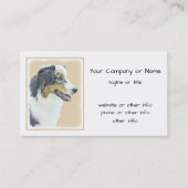 Australian Shepherd Painting - Original Dog Art Visitenkarte (Vorderseite)