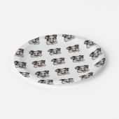 Australian Shepherd Pappteller (Schrägansicht)