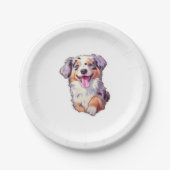 Australian Shepherd Pappteller (Vorderseite)