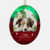 Australian Shepherd Personalisiert Weihnachten Keramik Ornament (Rechts)