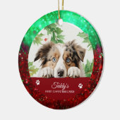 Australian Shepherd Personalisiert Weihnachten Keramik Ornament (Links)