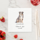 Australian Shepherd Pet Cocktail Wedding Serviette (Beispiel)
