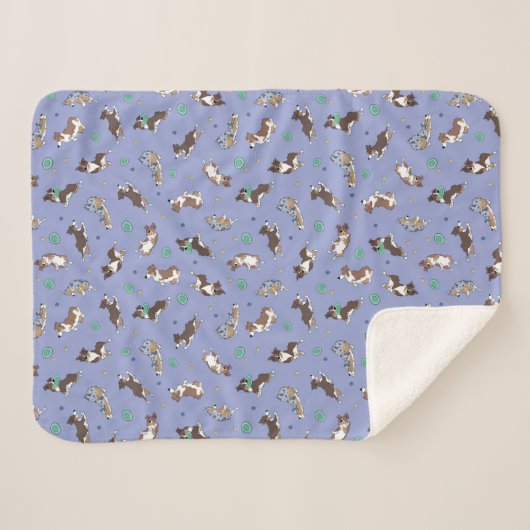 Australian Shepherd Playing Fun Sherpadecke (Vorderseite (Horizontal))