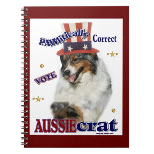 Australian Shepherd Political Humor Notizblock
