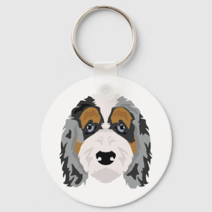 Australian Shepherd Poodle mix, Aussie Doodle Key Schlüsselanhänger