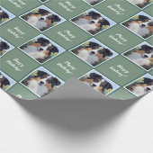 Australian Shepherd Portrait - Geschenkpapier (Ecke)