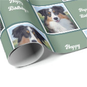 Australian Shepherd Portrait  -  Geschenkpapier (Rolleneckpunkt)
