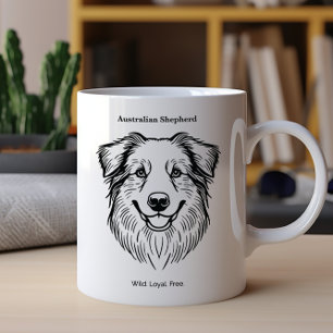 Australian Shepherd Portrait Kaffeetasse