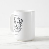 Australian Shepherd Portrait Kaffeetasse (Vorderseite Links)