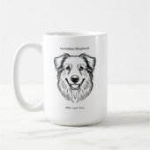 Australian Shepherd Portrait Kaffeetasse (Links)