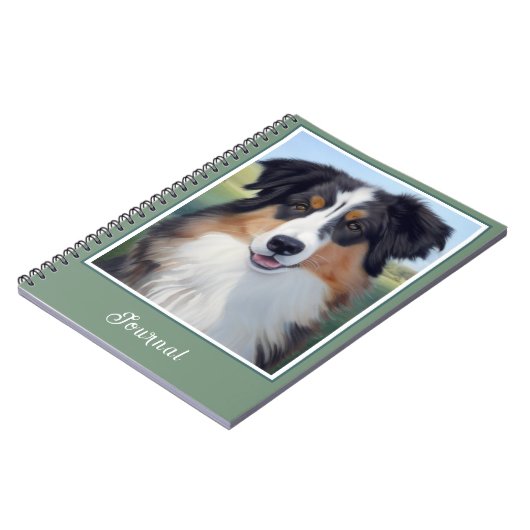 Australian Shepherd Portrait  -  Notizblock (Linke Seite)